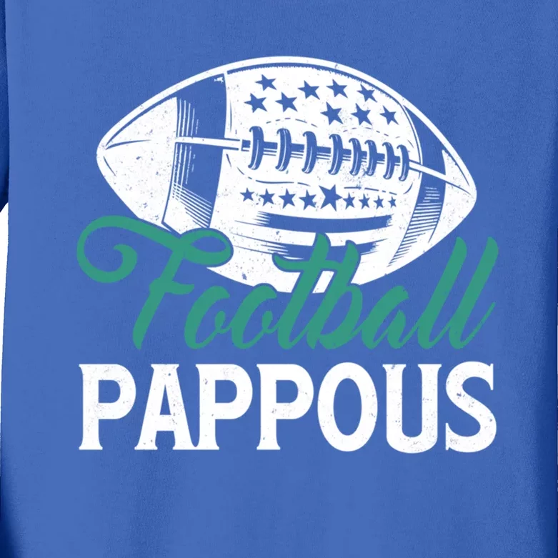 American Football Pappous Happy FatherS Day Dad Grandpa Cute Gift Kids Long Sleeve Shirt