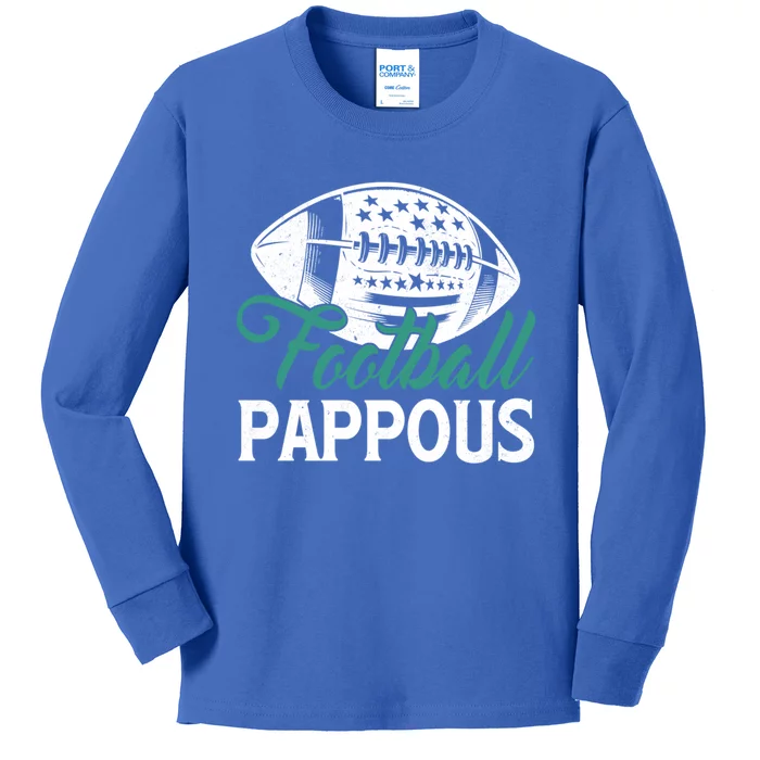 American Football Pappous Happy FatherS Day Dad Grandpa Cute Gift Kids Long Sleeve Shirt