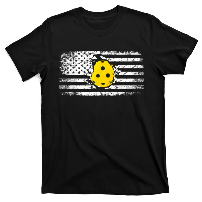 American Flag Pickleball Apparel Pickleball T-Shirt