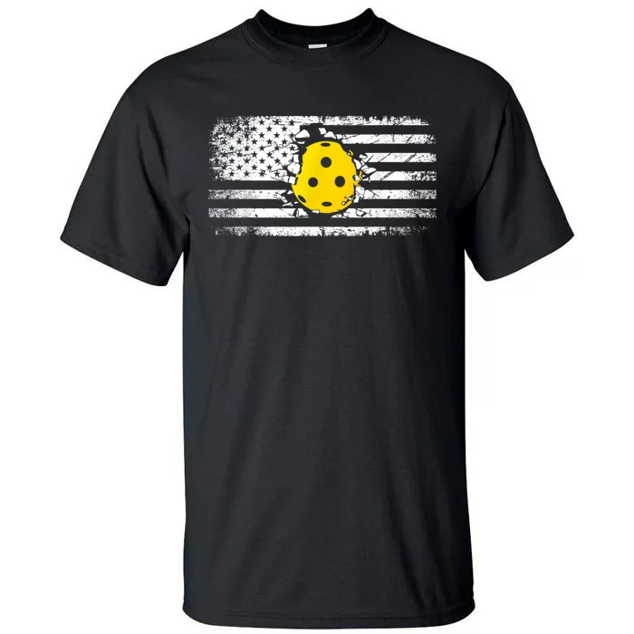 American Flag Pickleball Apparel Pickleball Tall T-Shirt