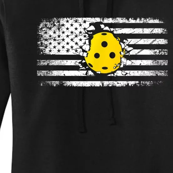 American Flag Pickleball Apparel Pickleball Women's Pullover Hoodie