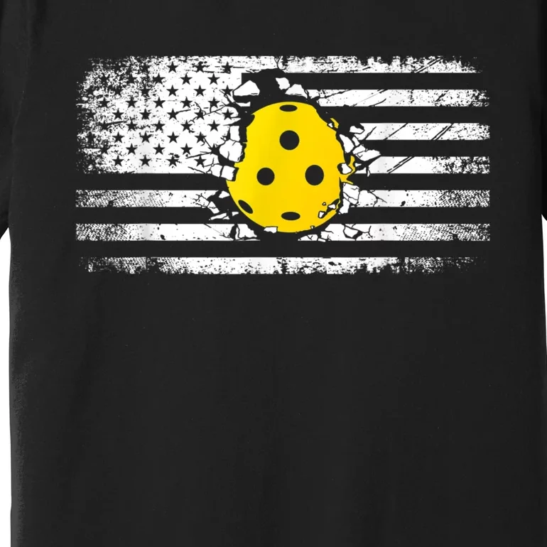 American Flag Pickleball Apparel Pickleball Premium T-Shirt