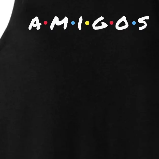 Amigos Fun Pop Culture Friends Humor Cute Ladies Tri-Blend Wicking Tank