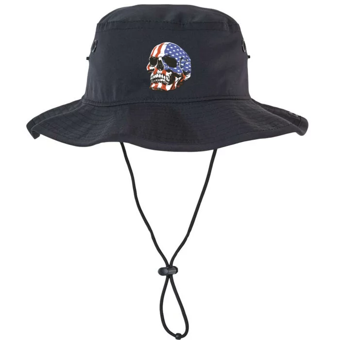 American Flag Patriotic Skull Legacy Cool Fit Booney Bucket Hat