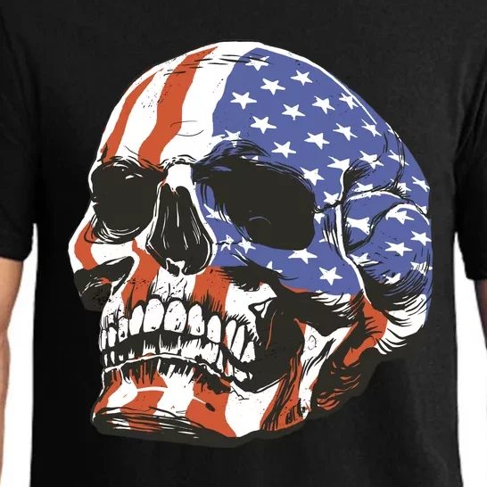 American Flag Patriotic Skull Pajama Set