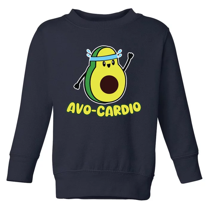 Avocardio Funny Pun Workout Running Avocado Exercise Tank Top Toddler Sweatshirt