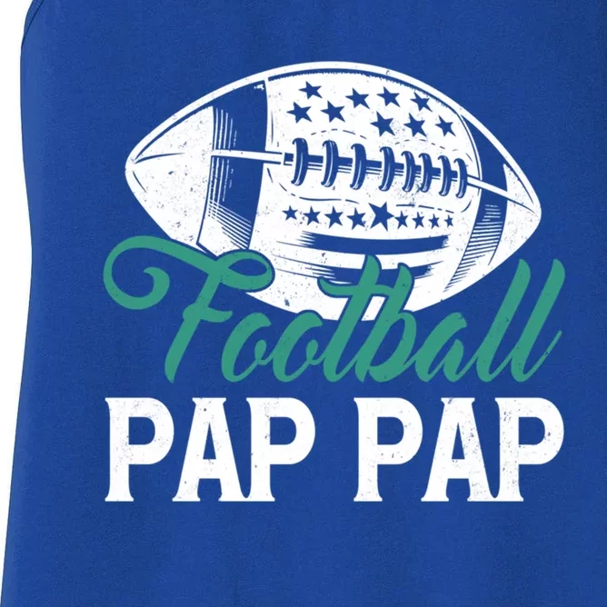 American Football Pap Pap Happy FatherS Day Dad Grandpa Gift Women's Racerback Tank