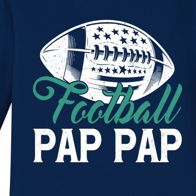 American Football Pap Pap Happy FatherS Day Dad Grandpa Gift Baby Long Sleeve Bodysuit