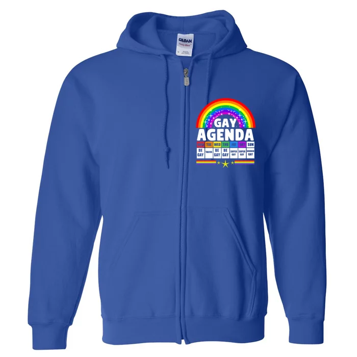 Agenda Funny Pride Month Pride Rainbow Flag Lgbtq Meaningful Gift Full Zip Hoodie