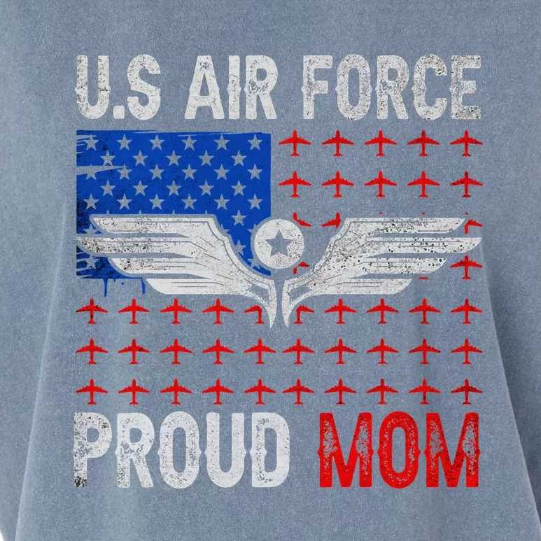 Air Force Proud Mom Mothers Day US Flag 4th Of July Garment-Dyed Women's Muscle Tee