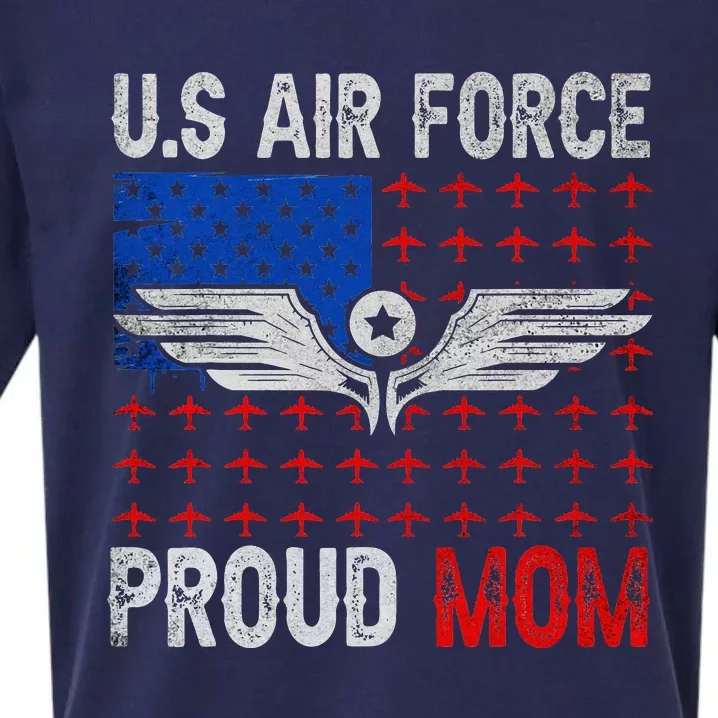 Air Force Proud Mom Mothers Day US Flag 4th Of July Sueded Cloud Jersey T-Shirt