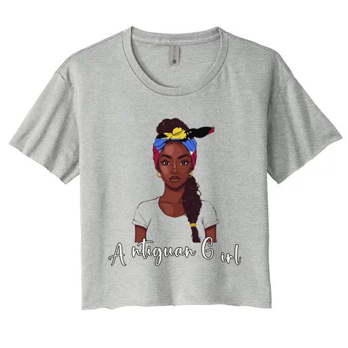 Antigua Flag Products Souvenirs Uniform Woman Antiguan Women's Crop Top Tee