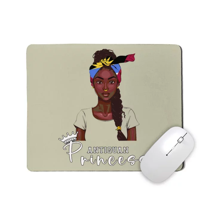 Antiguan Flag Princess Souvenirs Products Woman Antigua Mousepad