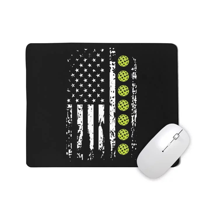 American Flag Pickleball Player Gift father's day Mousepad