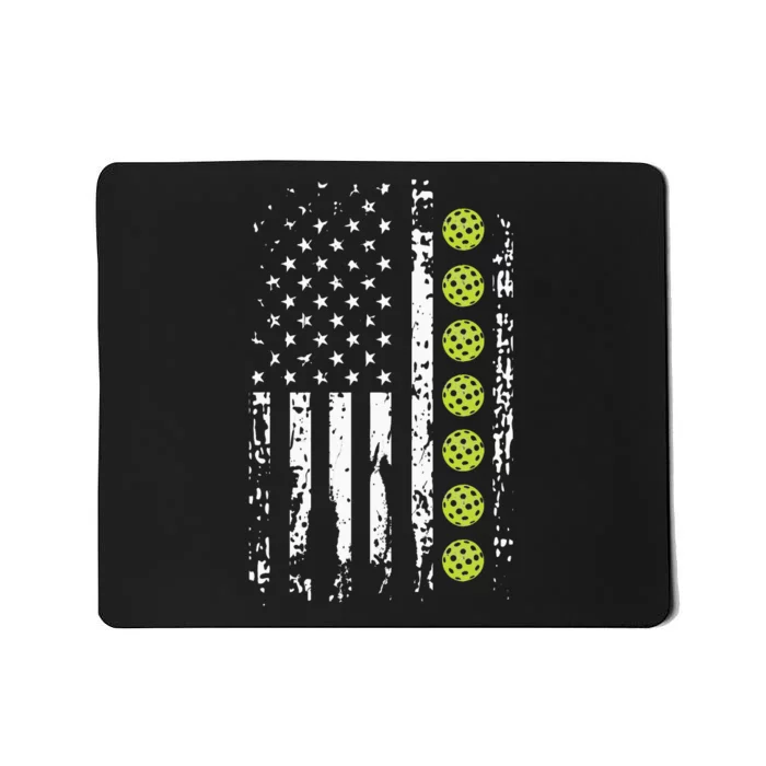 American Flag Pickleball Player Gift father's day Mousepad