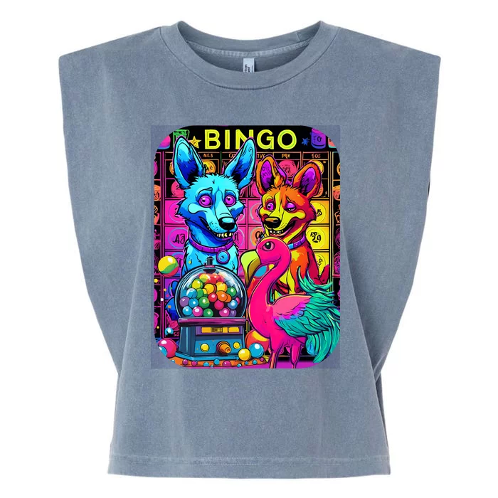 A Flamingo Plays Bingo With Her Friends The Dingoes Garment-Dyed Women's Muscle Tee