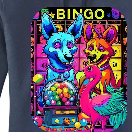 A Flamingo Plays Bingo With Her Friends The Dingoes Women's Pullover Hoodie