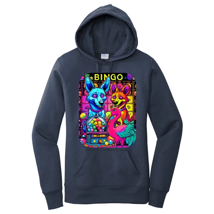 A Flamingo Plays Bingo With Her Friends The Dingoes Women's Pullover Hoodie