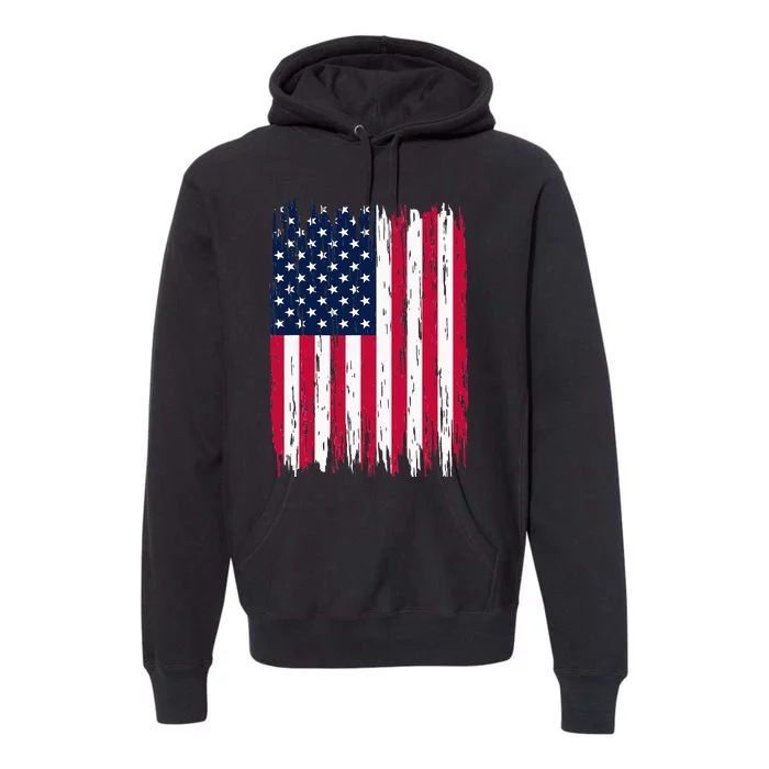 American Flag Patriotic 4th Of July Independence Day Premium Hoodie