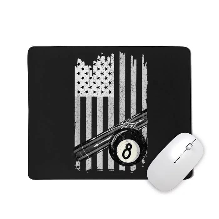 American Flag Pool Table Billiard 8 Ball Wear Mousepad