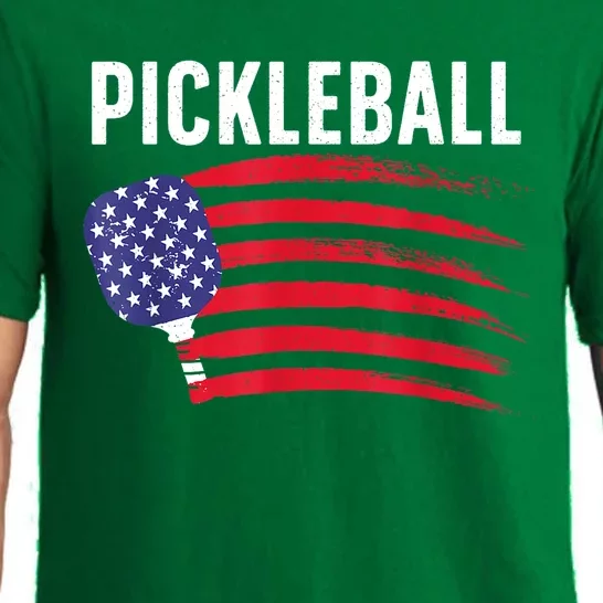 American Flag Pickleball Lover Gift Paddle Sport Pajama Set