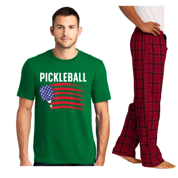 American Flag Pickleball Lover Gift Paddle Sport Pajama Set