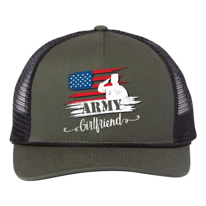 Army Friend Proud Us Military Army Cool Gift Retro Rope Trucker Hat Cap