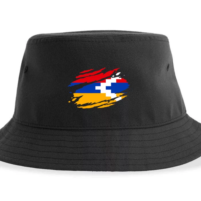 Artsakh Flag Proud Artsakh Support Artsakh Strong Armenia Sustainable Bucket Hat