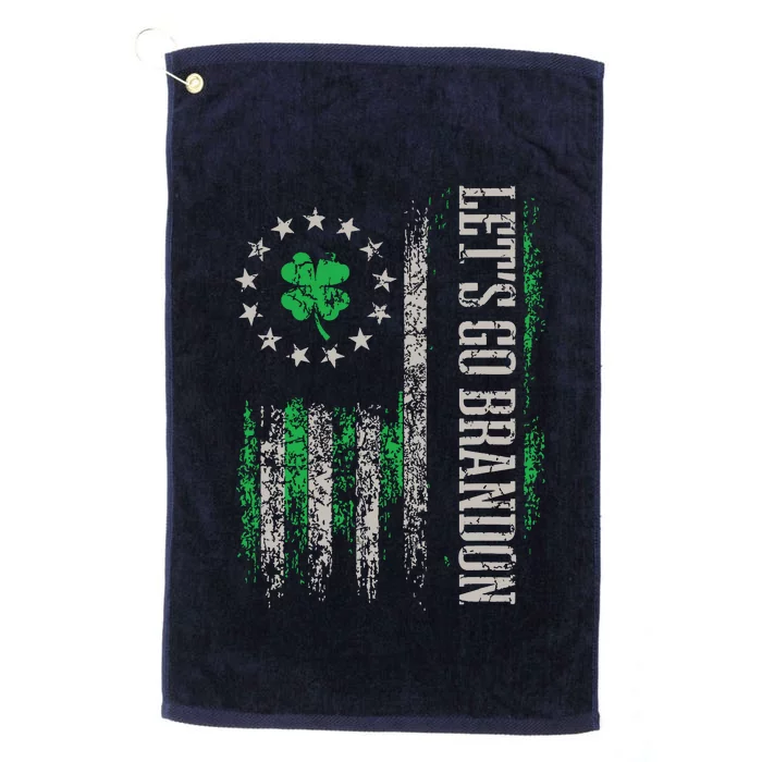 American Flag Patriots Lets Go Brandon St Patricks Day Platinum Collection Golf Towel