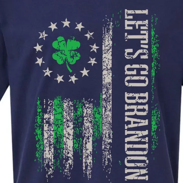 American Flag Patriots Lets Go Brandon St Patricks Day Sueded Cloud Jersey T-Shirt