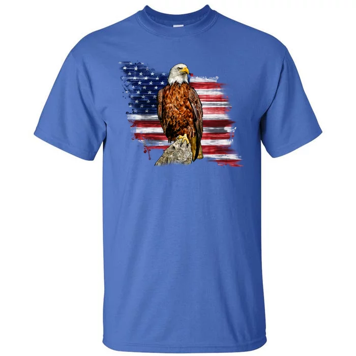 American Flag Patriotic Eagle Vintage Tall T-Shirt