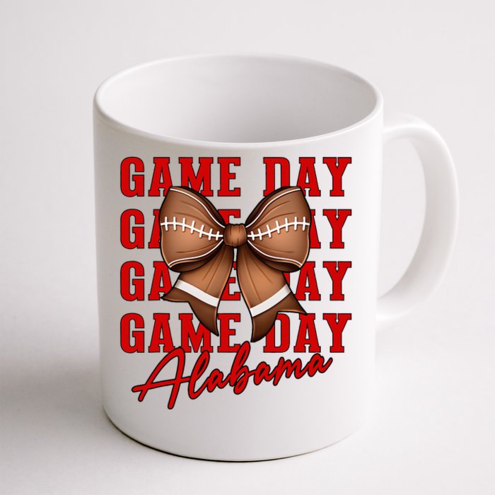 Alabama Football Pretty Coquette Style Bow Front & Back Coffee Mug