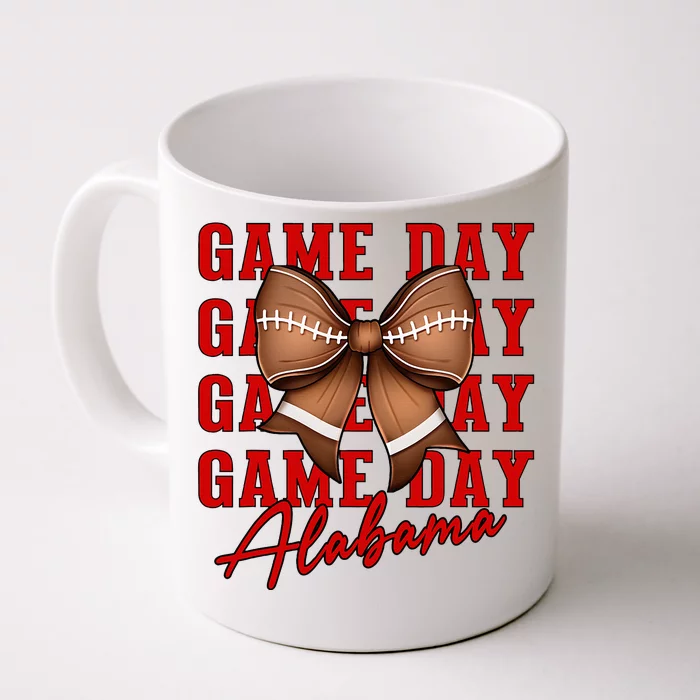 Alabama Football Pretty Coquette Style Bow Front & Back Coffee Mug