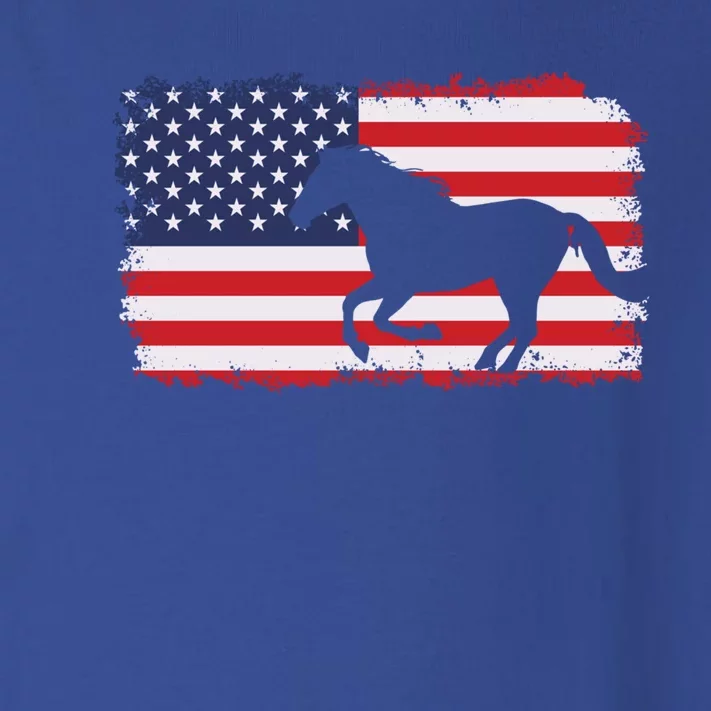 American Flag Patriotic Horse Horseback Riding Gift Toddler Long Sleeve Shirt