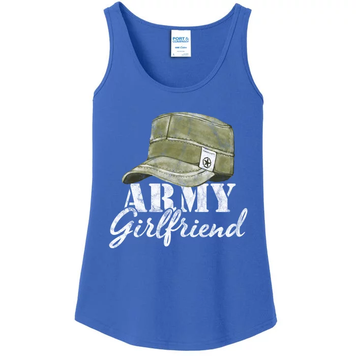 Army Friend Proud Vintage Physical Fitness Workout Gift Ladies Essential Tank