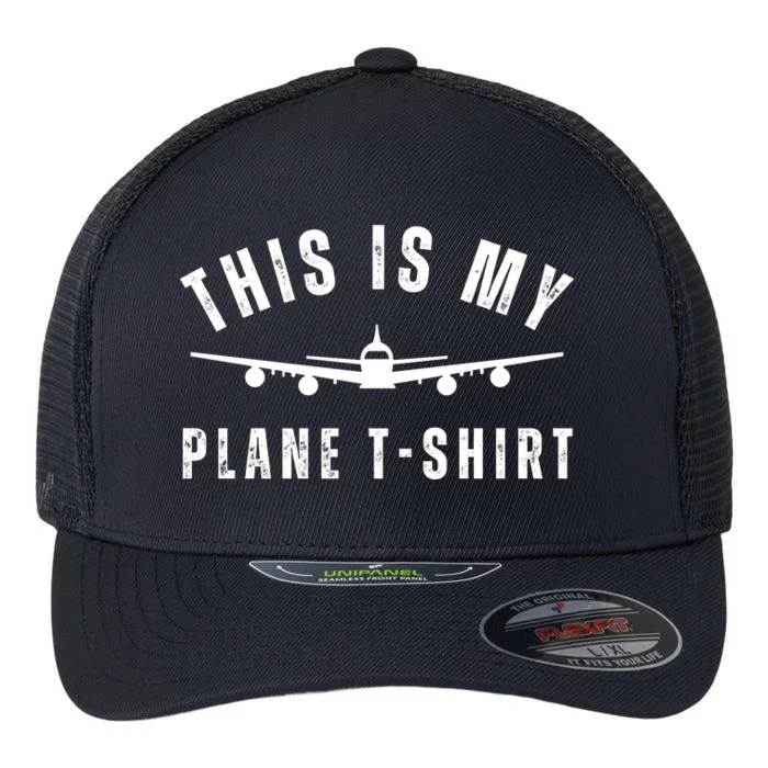 Airplane Funny Pilot Aviation Flight Gift Flexfit Unipanel Trucker Cap