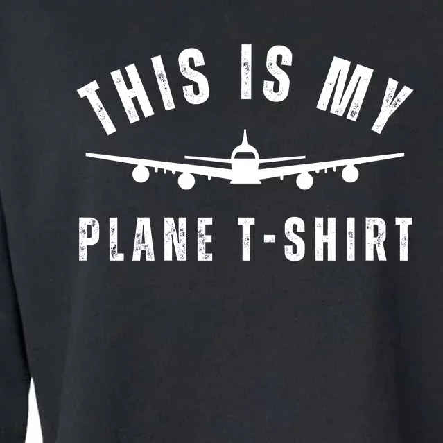 Airplane Funny Pilot Aviation Flight Gift Cropped Pullover Crew