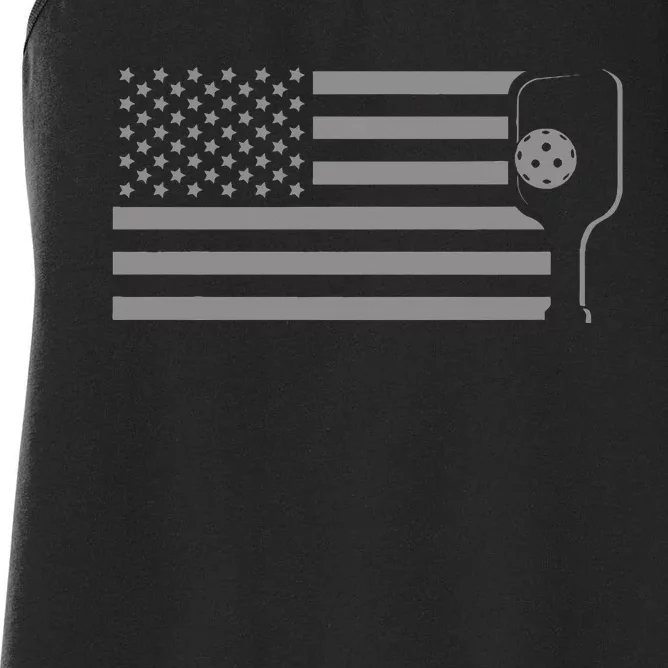 American Flag Pickleball Women's Racerback Tank