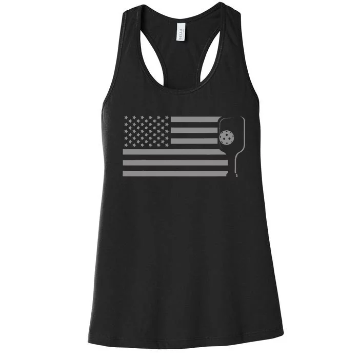 American Flag Pickleball Women's Racerback Tank