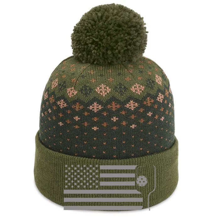 American Flag Pickleball The Baniff Cuffed Pom Beanie