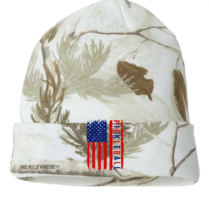 American Flag Pickleball 4th Of July Cool Sport Patriotic Kati - 12in Camo Beanie