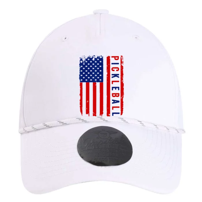 American Flag Pickleball 4th Of July Cool Sport Patriotic Performance The Dyno Cap