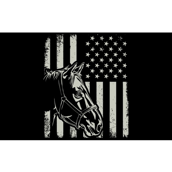 American Flag Proud Patriotic Horse Owner Lover Bumper Sticker