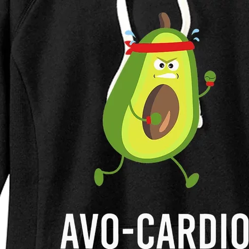 AvoCardio Funny Pun Workout Running Avocado Women's Fleece Hoodie