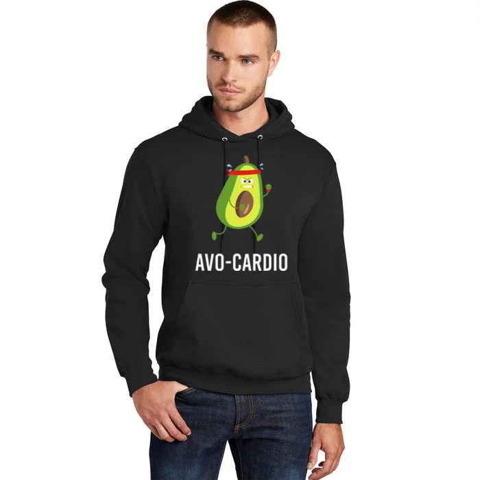 AvoCardio Funny Pun Workout Running Avocado Tall Hoodie