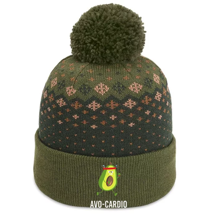 AvoCardio Funny Pun Workout Running Avocado The Baniff Cuffed Pom Beanie