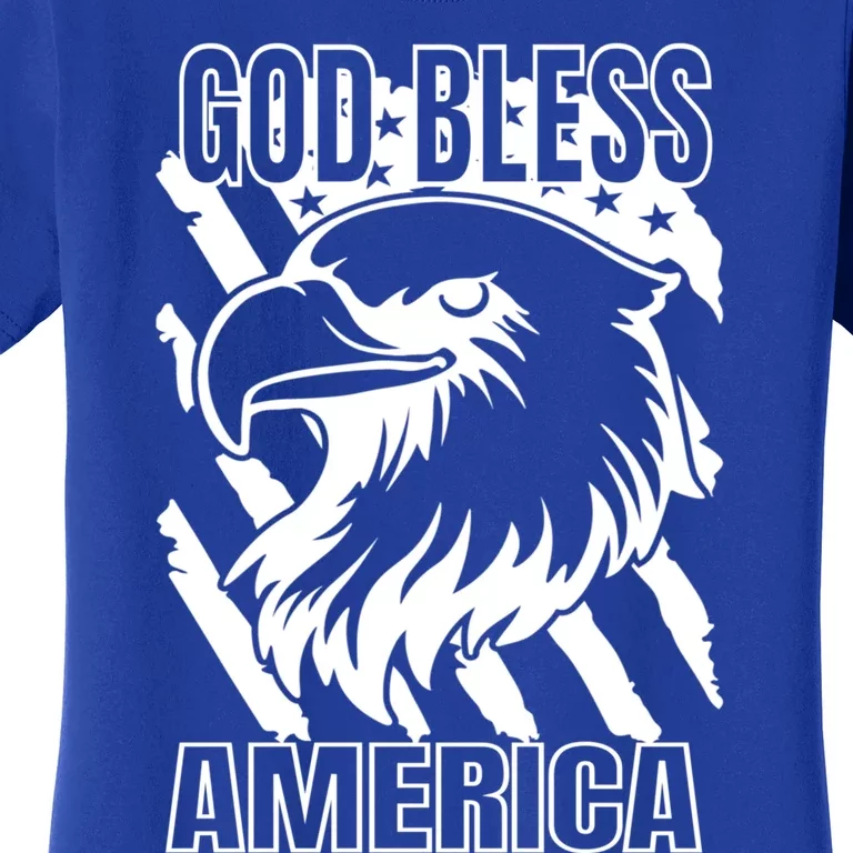 American Flag Patriotic Eagle God Bless America Gift Women's T-Shirt