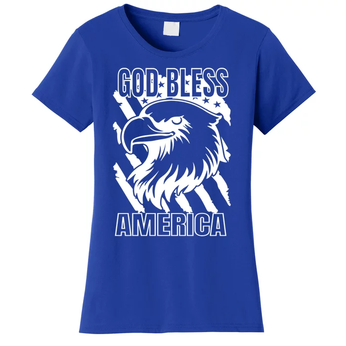 American Flag Patriotic Eagle God Bless America Gift Women's T-Shirt