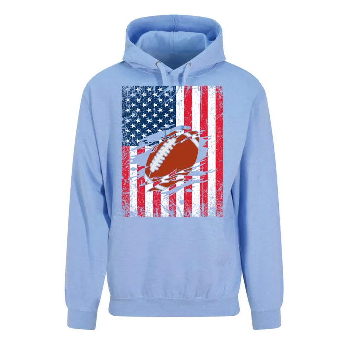 American Football Patriotic 4th Of July American Flag Gift Unisex Surf Hoodie