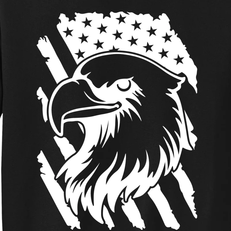 America Flag Patriotic Eagle Tall Sweatshirt